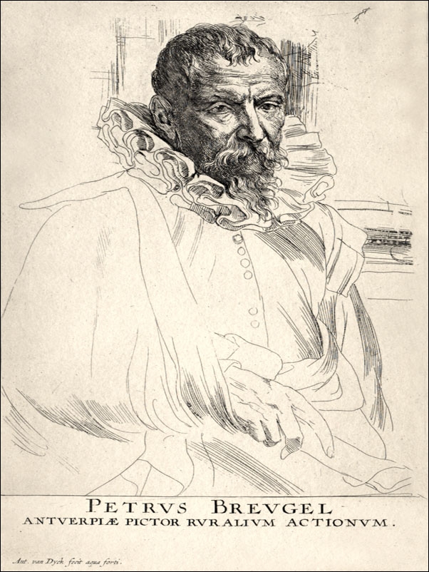 Portrait of Pieter Brueghel, Anthony van Dyck - plakat Wymiar do wyboru: 40x50 cm