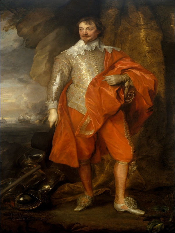 Robert Rich (1587–1658), Second Earl of Warwick, Anthony van Dyck - plakat Wymiar do wyboru: 50x70 cm