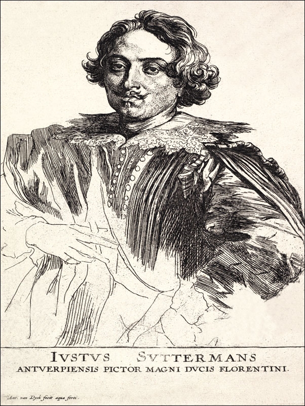 Portrait of Justus Suttermans, from The Iconography, Anthony van Dyck - plakat Wymiar do wyboru: 50x70 cm