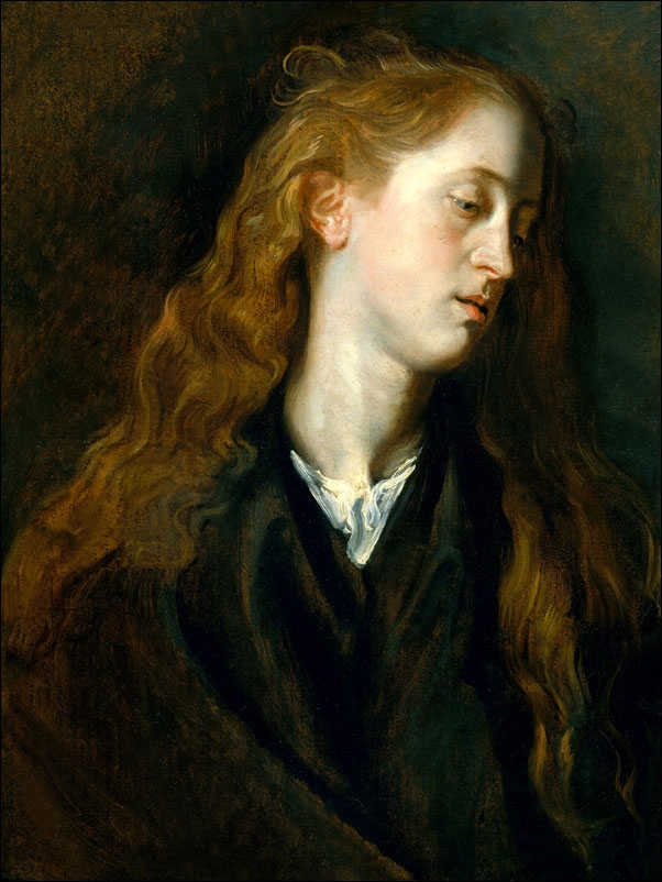 Study Head of a Young Woman, Anthony van Dyck - plakat Wymiar do wyboru: 70x100 cm