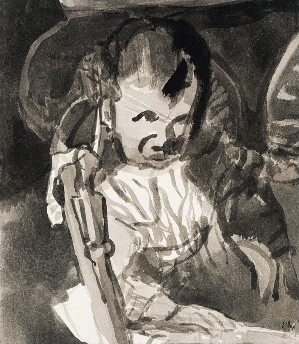 Sketch of Felix Klee, Paul Klee - plakat 70x100 cm