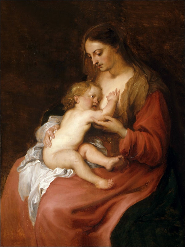 Virgin and Child, Anthony van Dyck - plakat Wymiar do wyboru: 30x40 cm