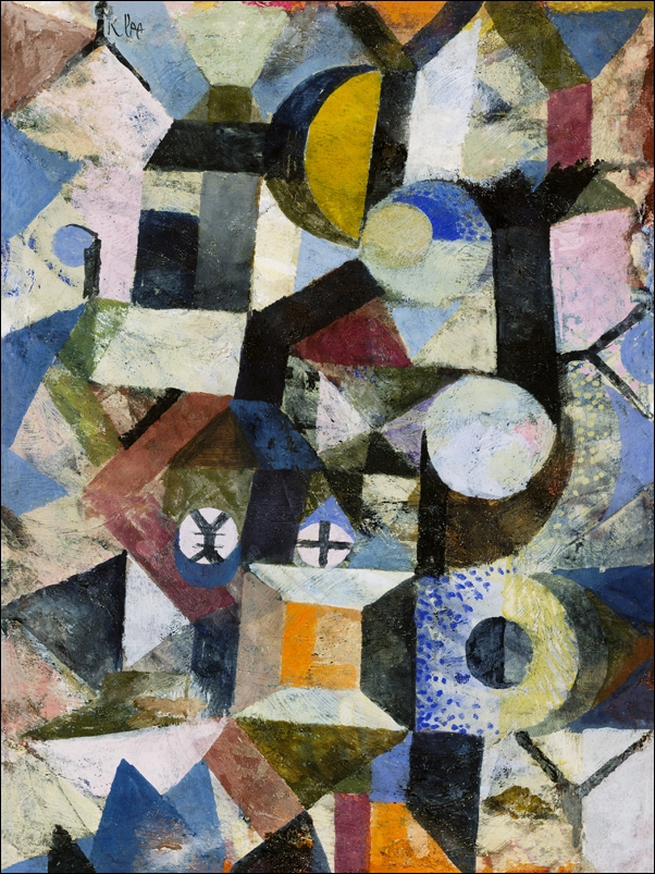 Composition with the Yellow Half-Moon and the Y, Paul Klee - plakat 50x70 cm