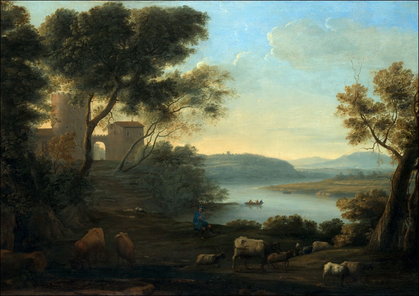 Pastoral Landscape- The Roman Campagna, Claude Lorrain - plakat Wymiar do wyboru: 40x30 cm