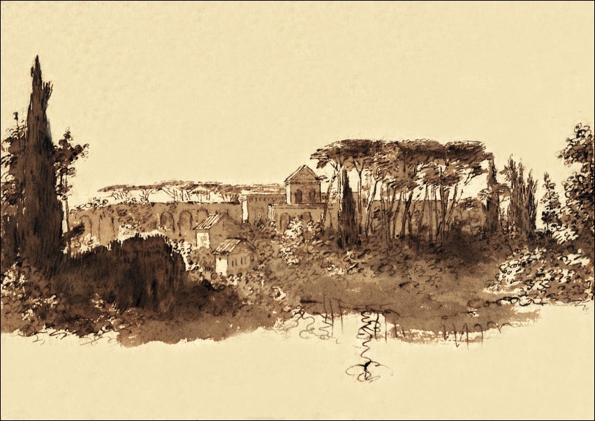 Roman Landscape, Claude Lorrain - plakat Wymiar do wyboru: 50x40 cm