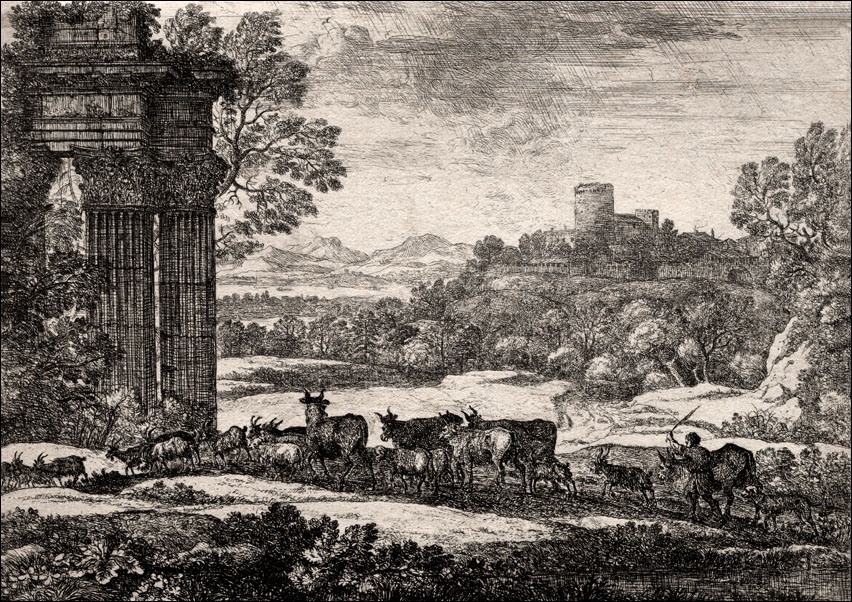 The Herd Returning in Stormy Weather, Claude Lorrain - plakat Wymiar do wyboru: 70x50 cm