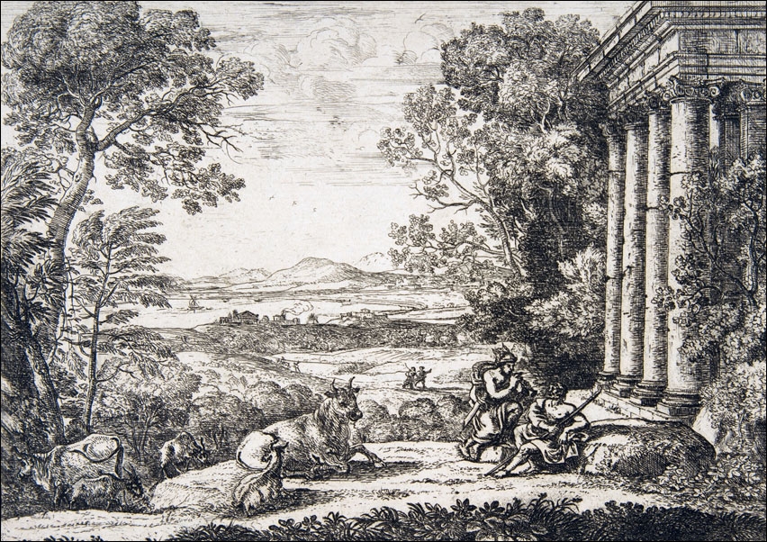 Mercury and Argus, Claude Lorrain - plakat Wymiar do wyboru: 70x50 cm