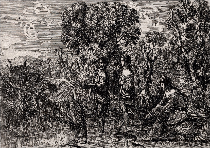 Le Passage du gué, Claude Lorrain - plakat Wymiar do wyboru: 40x30 cm