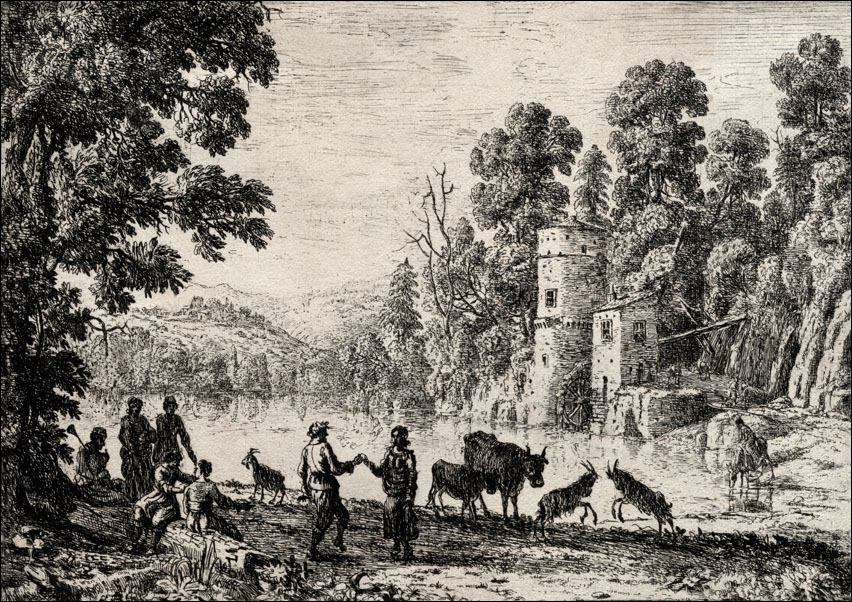 The Dance by the River, Claude Lorrain - plakat Wymiar do wyboru: 50x40 cm