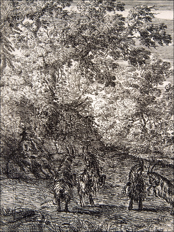Four Goats (Left Section of The Goats), Claude Lorrain - plakat Wymiar do wyboru: 50x70 cm