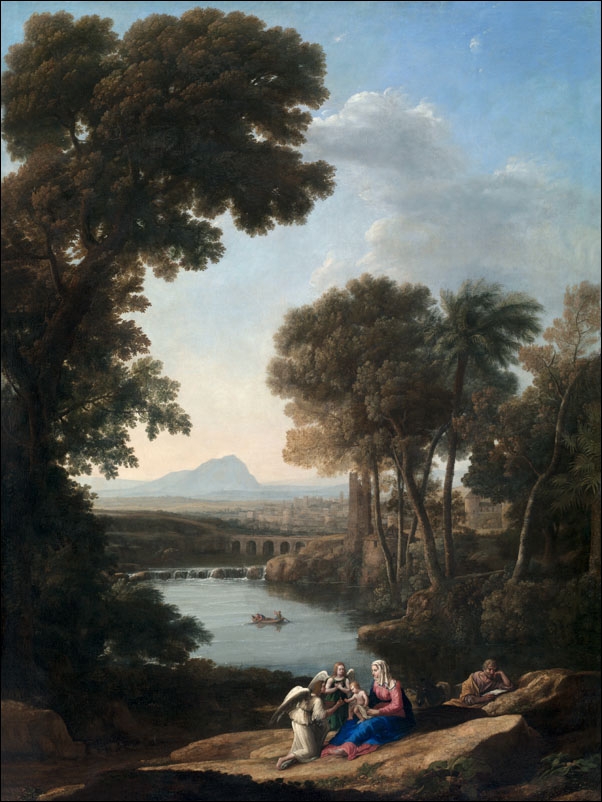 Rest on the Flight into Egypt, Claude Lorrain - plakat Wymiar do wyboru: 50x70 cm