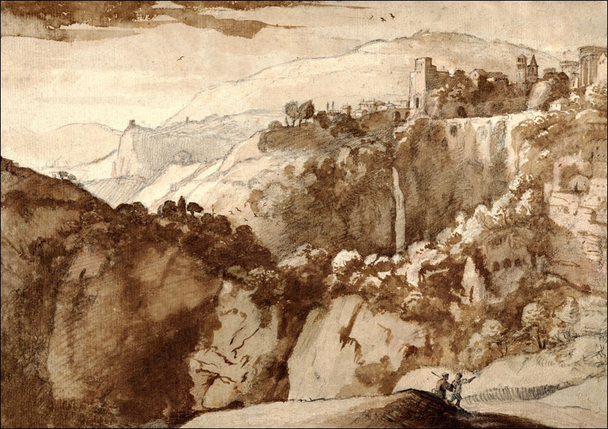 View of Tivoli, Claude Lorrain - plakat Wymiar do wyboru: 70x50 cm