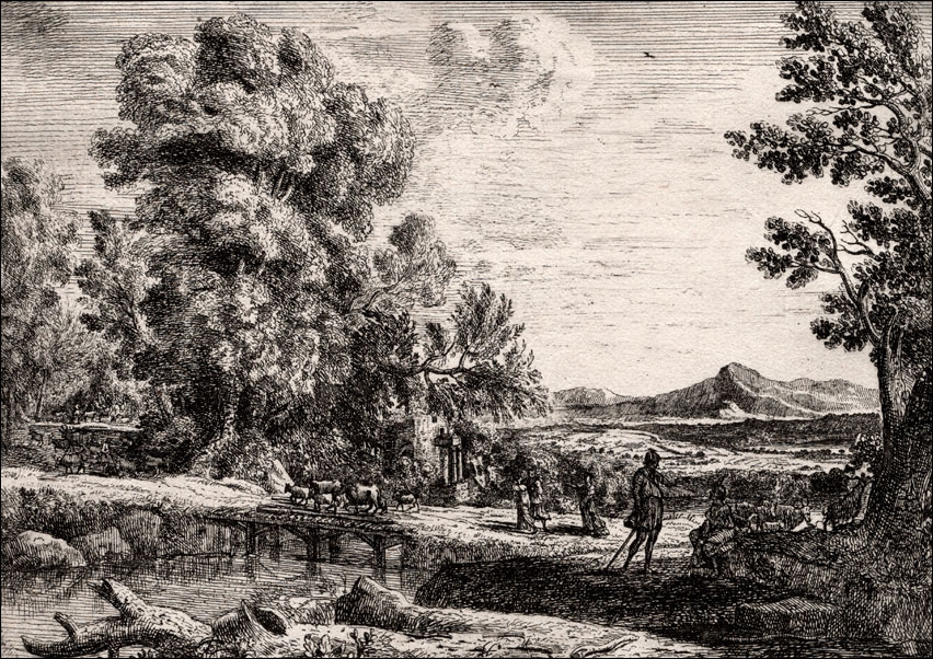 The Wooden Bridge, Claude Lorrain - plakat Wymiar do wyboru: 70x50 cm