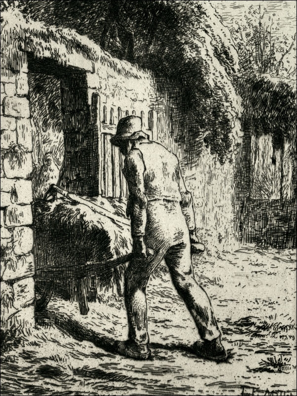 Peasant Returning from the Manure Heap, Jean-François Millet - plakat Wymiar do wyboru: 61x91,5 cm
