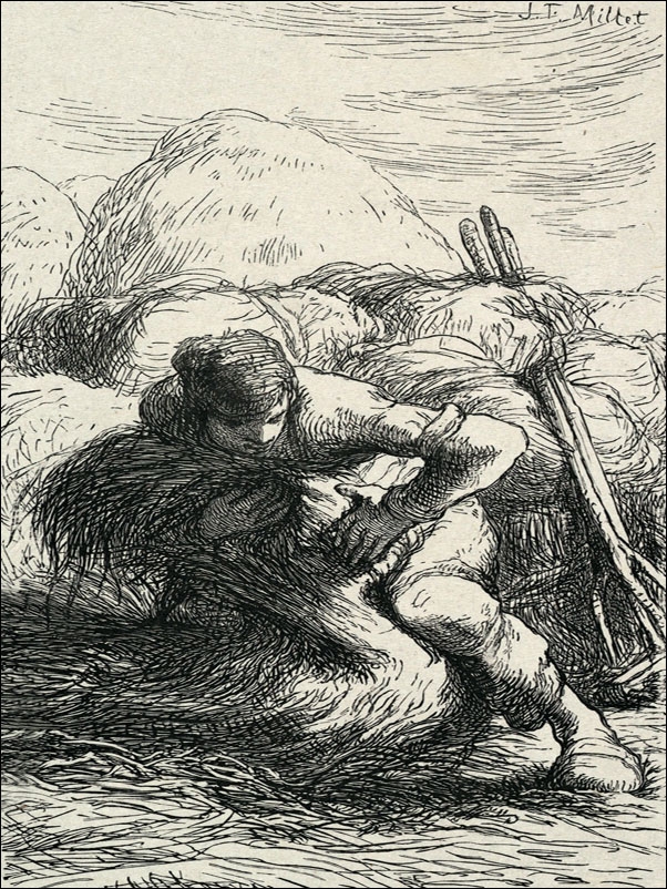 The Sheaf Binder, Jean-François Millet - plakat Wymiar do wyboru: 70x100 cm