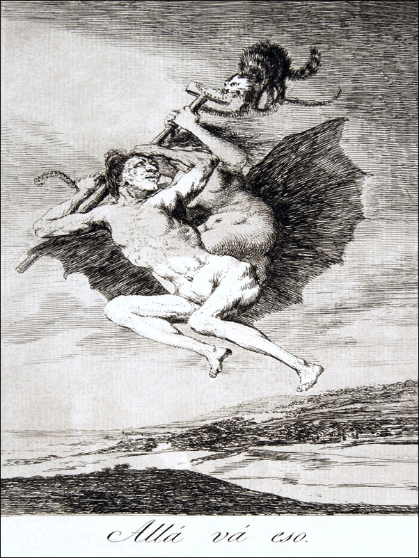 Plate 66 from Los Caprichos-There it goes (Allá vá eso, Francisco Goya - plakat Wymiar do wyboru: 61x91,5 cm