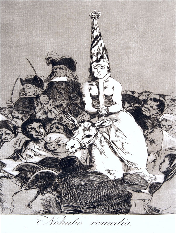 Plate 24 from Los Caprichos- Nothing could be done about It (Nohubo remedio, Francisco Goya - plakat Wymiar do wyboru: 30x40 cm