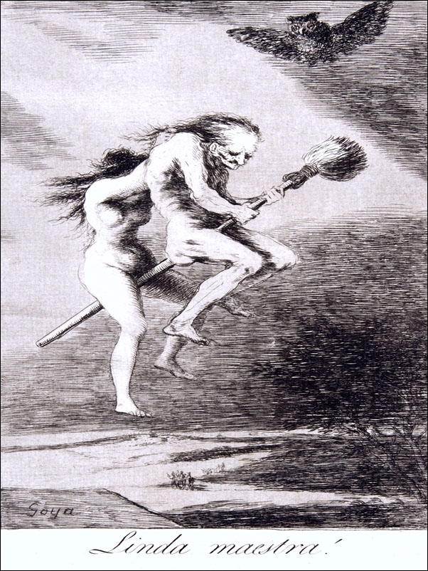 Plate 68 Los Caprichos- Pretty teacher! (Linda maestra!), Francisco Goya - plakat Wymiar do wyboru: 40x50 cm