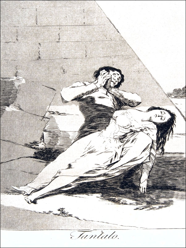 Plate 9 from Los Caprichos- Tantalus (Tantalo, Francisco Goya - plakat Wymiar do wyboru: 61x91,5 cm