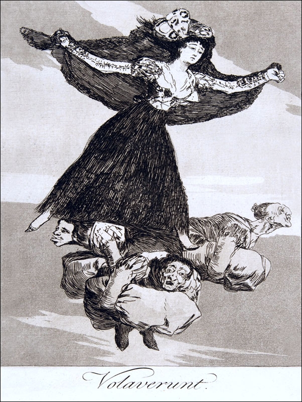 Plate 61 from Los Caprichos- They have flown (Volaverunt, Francisco Goya - plakat Wymiar do wyboru: 40x50 cm