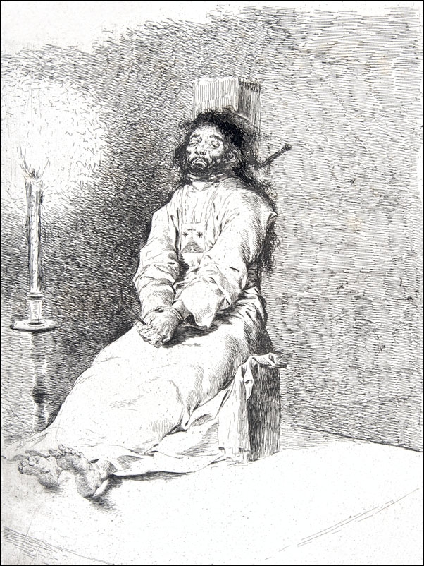 The garroted man (El agarrotado), Francisco Goya - plakat Wymiar do wyboru: 60x80 cm