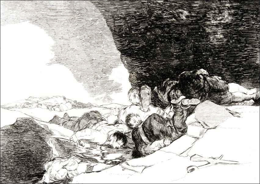 Plate 23 from The Disasters of War (Los Desastres de la Guerra)- The Same Elsewhere. (Lo mismo en otras partes, Francisco Goya - plakat Wymiar do wybo