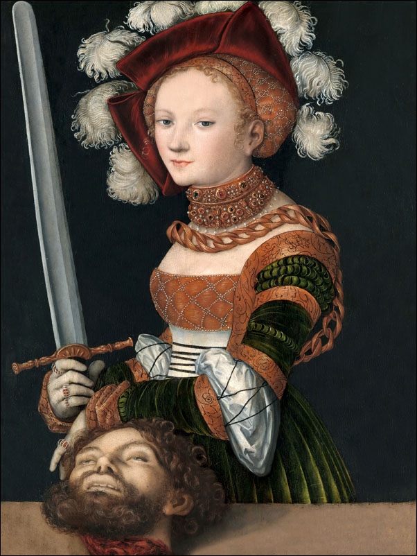 Judith with the Head of Holofernes, Lucas Cranach the Elder - plakat Wymiar do wyboru: 20x30 cm