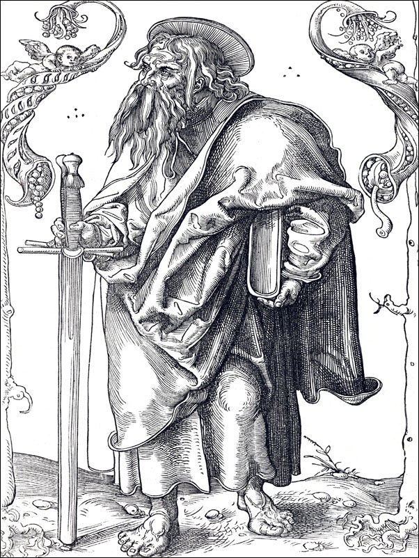 Paul from Christ, the Apostles and St. Paul, Lucas Cranach the Elder - plakat Wymiar do wyboru: 30x40 cm