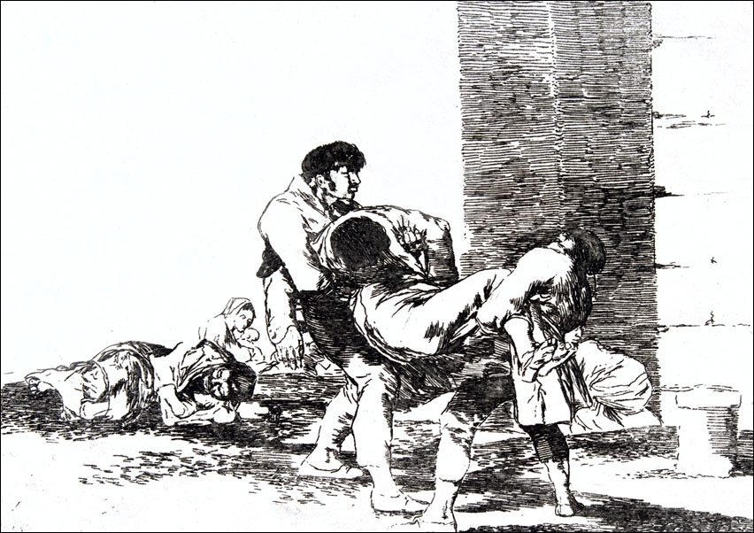 Plate 56 from The Disasters of War (Los Desastres de la Guerra)- To the cemetery.(Al cementerio, Francisco Goya - plakat Wymiar do wyboru: 70x50 cm