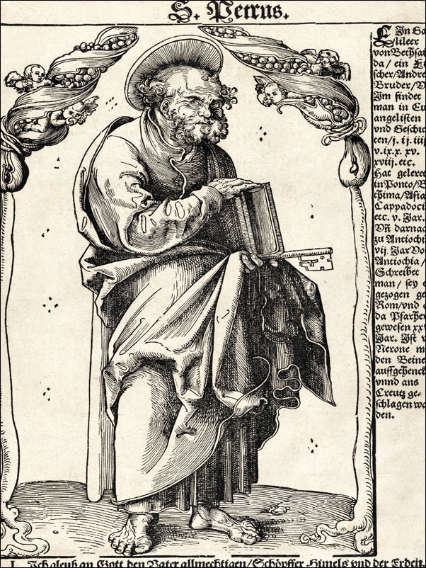 Peter from Christ, the Apostles and St. Paul, Lucas Cranach the Elder - plakat Wymiar do wyboru: 70x100 cm