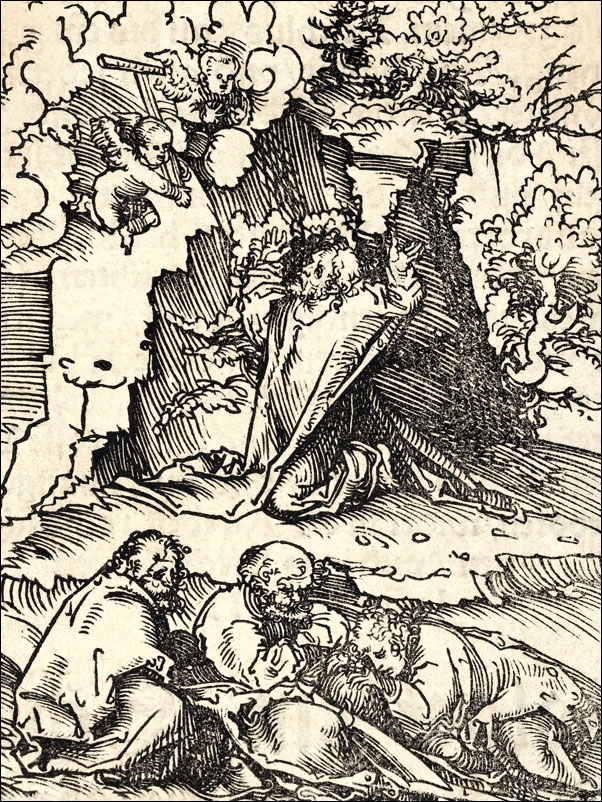 Relief with Christ on the Mount of Olives, from the Wittenberg Reliquaries, Lucas Cranach the Elder - plakat Wymiar do wyboru: 50x70 cm