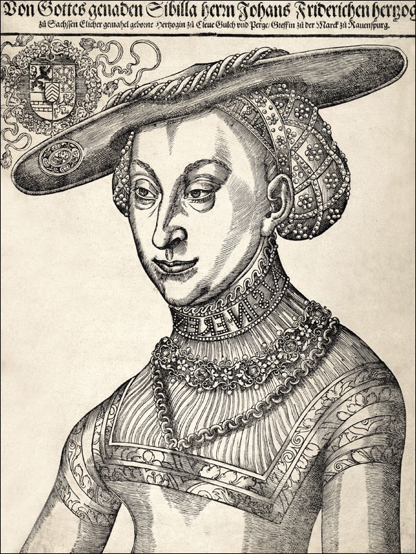 Sybilla of Cleves, Wife of John Frederic of Saxony, Lucas Cranach the Elder - plakat Wymiar do wyboru: 50x70 cm