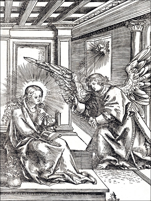 The Annunciation, Lucas Cranach the Elder - plakat Wymiar do wyboru: 40x50 cm