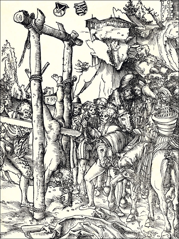 Simon, from The Martyrdom of the Twelve Apostles, Lucas Cranach the Elder - plakat Wymiar do wyboru: 50x70 cm