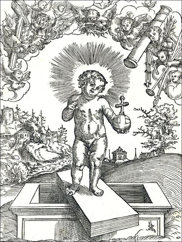 The Infant Christ as Redeemer, Lucas Cranach the Elder - plakat Wymiar do wyboru: 70x100 cm