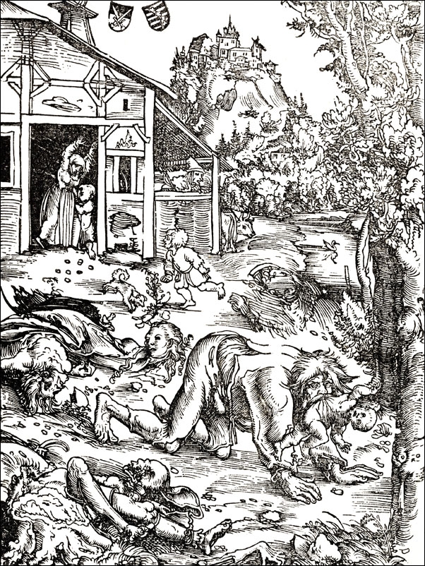 The Werewolf or the Cannibal, Lucas Cranach the Elder - plakat Wymiar do wyboru: 61x91,5 cm