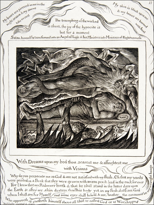 Jobs Evil Dreams, William Blake - plakat Wymiar do wyboru: 50x70 cm