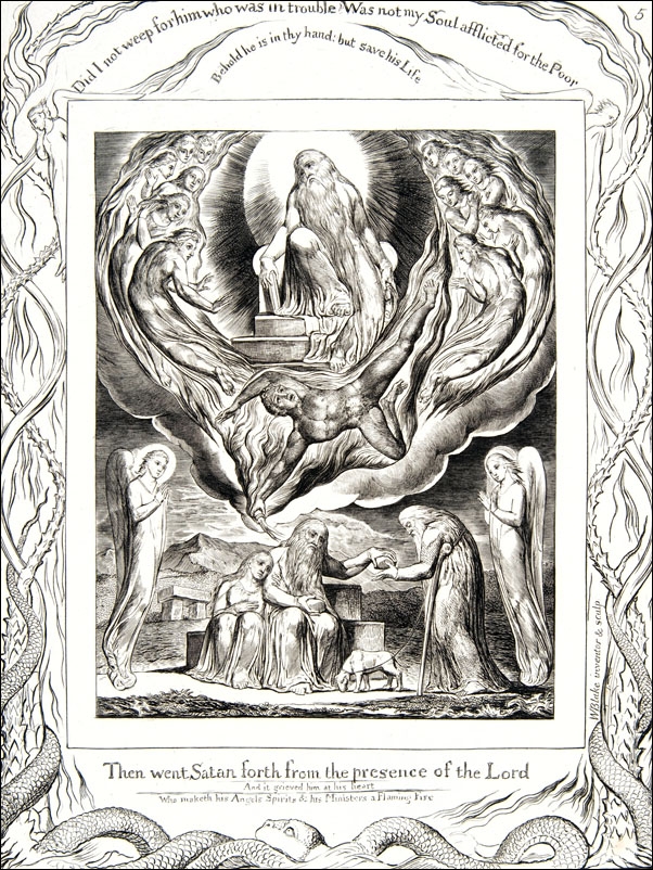 Satan Going Forth fron the Presence of the Lord, William Blake - plakat Wymiar do wyboru: 20x30 cm