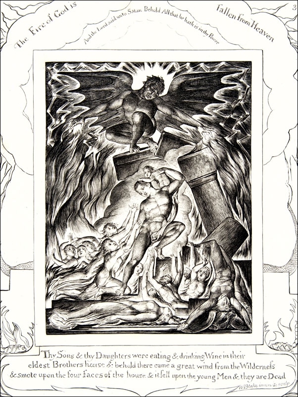 The Destruction of Jobs Sons, William Blake - plakat Wymiar do wyboru: 40x50 cm