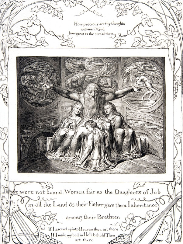 Job and his Daughters, William Blake - plakat Wymiar do wyboru: 50x70 cm