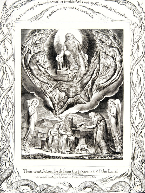 Satan Going Forth fron the Presence of the Lord, William Blake - plakat Wymiar do wyboru: 61x91,5 cm