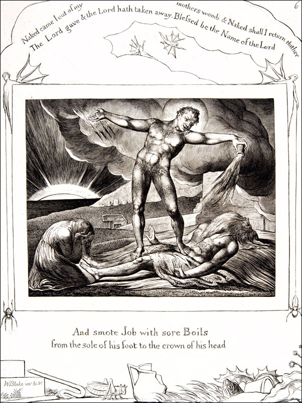 Satan Smiting Job with Boils, William Blake - plakat Wymiar do wyboru: 50x70 cm