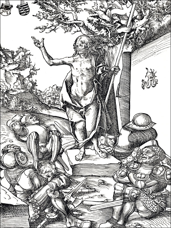 The Resurrection, from The Passion, Lucas Cranach the Elder - plakat Wymiar do wyboru: 30x40 cm