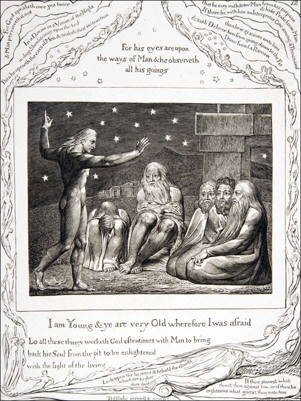 The Wrath of Elihu, William Blake - plakat Wymiar do wyboru: 59,4x84,1 cm