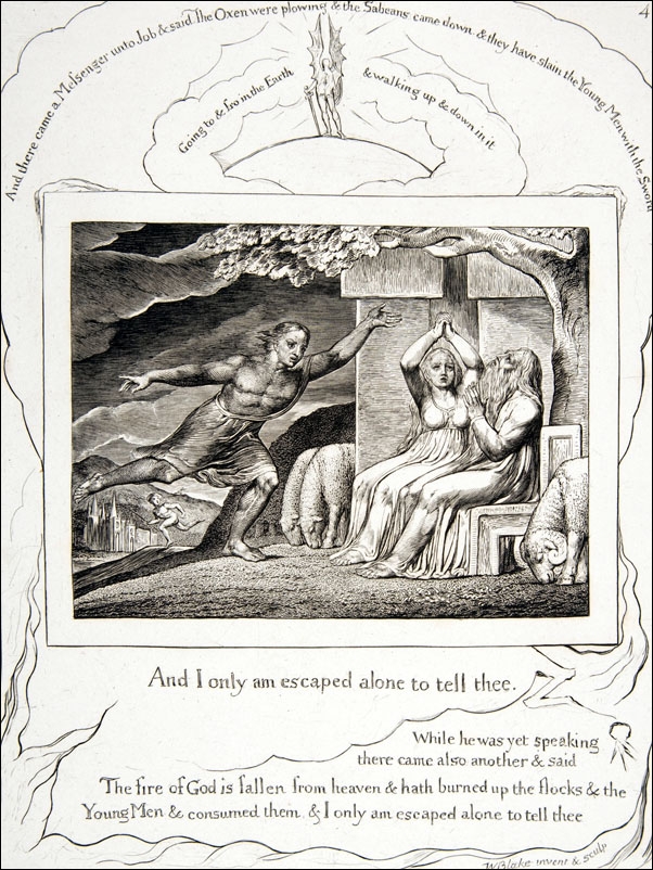 The Messengers tell Job of his Misfortunes, William Blake - plakat Wymiar do wyboru: 21x29,7 cm