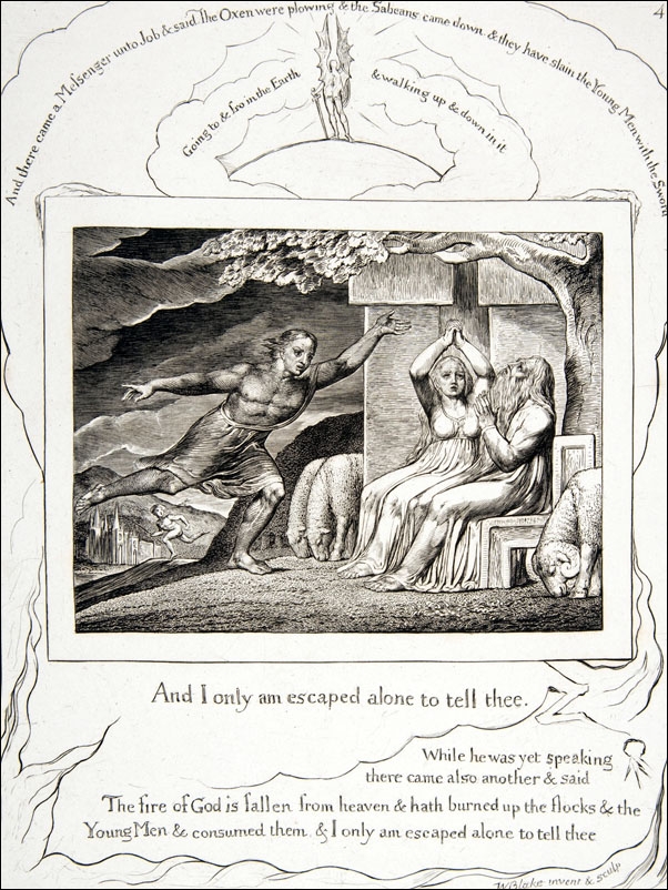 The Messengers tell Job of his Misfortunes, William Blake - plakat Wymiar do wyboru: 50x70 cm