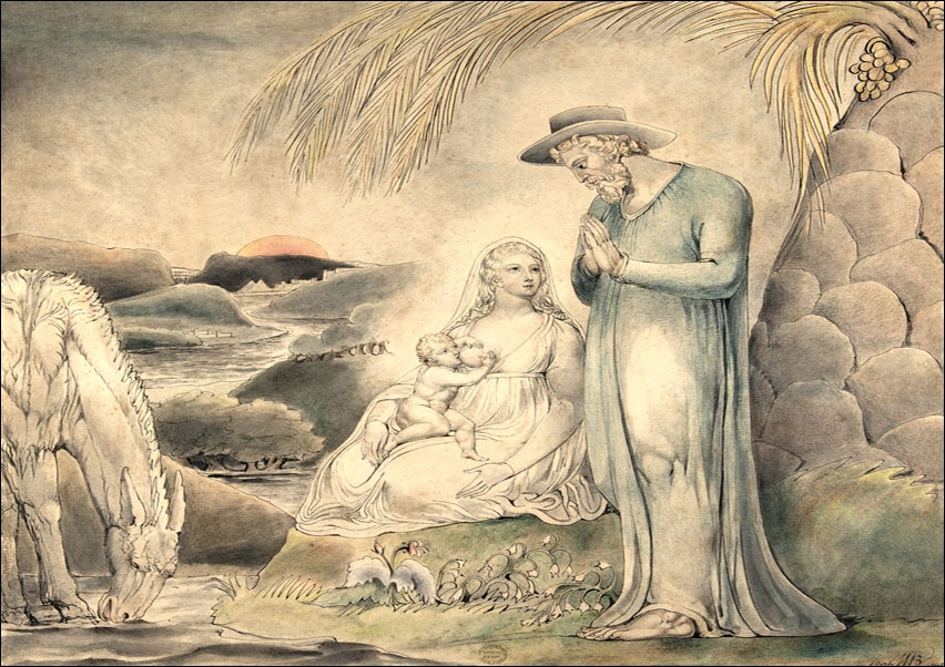 The Rest on the Flight into Egypt (The Repose of the Holy Family in Egypt), William Blake - plakat Wymiar do wyboru: 70x100 cm
