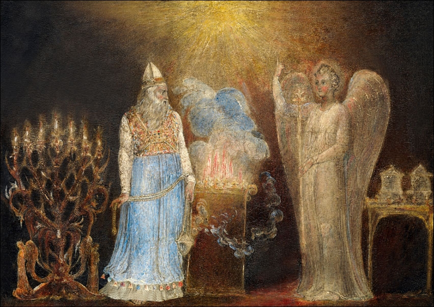 The Angel Appearing to Zacharias, William Blake - plakat Wymiar do wyboru: 70x50 cm
