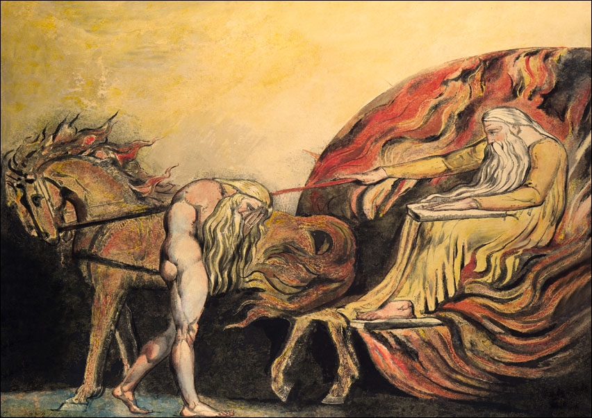 God Judging Adam, William Blake - plakat Wymiar do wyboru: 40x30 cm