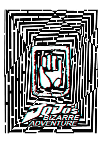 Plakat, Maze Gaze JoJo&rsquo;s Bizarre Adventure, 3D 50x70 cm